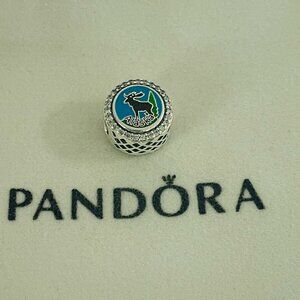 Pandora Alaska Engraved Moose Dangling Pandora Charm